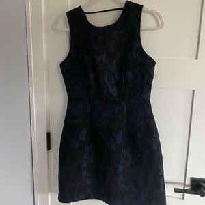 Black and blue floral dress